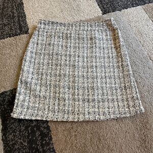 Rachel Zoe Plaid Tweed Lined Mini Skirt- size 6